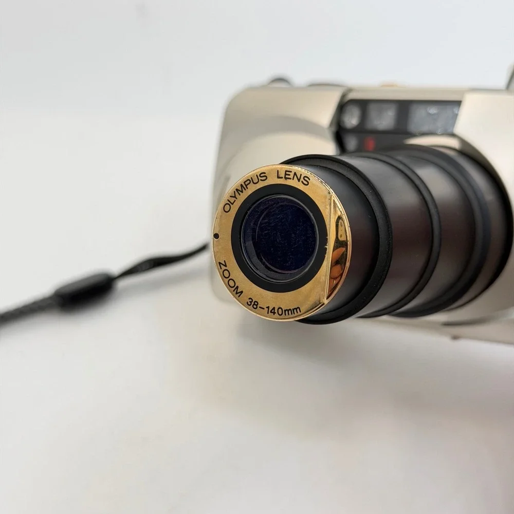 Olympus Infinity Stylus Zoom 140 Deluxe 35mm Film Camera Champagne FOR PARTS